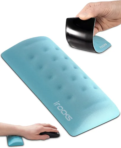 Vista 13 de i-Rocks Reposamuñecas de Espuma Viscoelástica para Teclado - Reposamuñecas que Reduce el Dolor para Teclado de Computadora - Reposamuñecas con Base