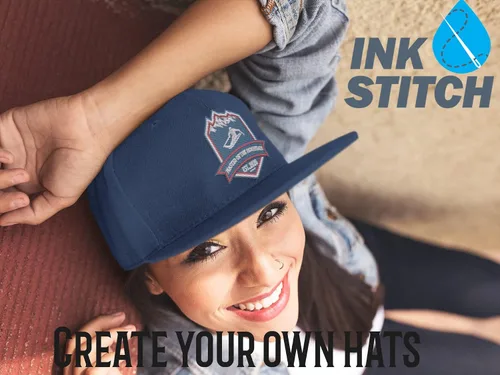 Vista 5 de INK STITCH Stc19 Diseña Tu Propio Logo Textos Bordado Snapback Caps - Multicolores