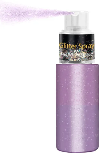 Vista 15 de Pulverizador de purpurina para cabello y cuerpo, polvo de purpurina holográfica, purpurina brillante para la cara, el cuerpo y la ropa, laca