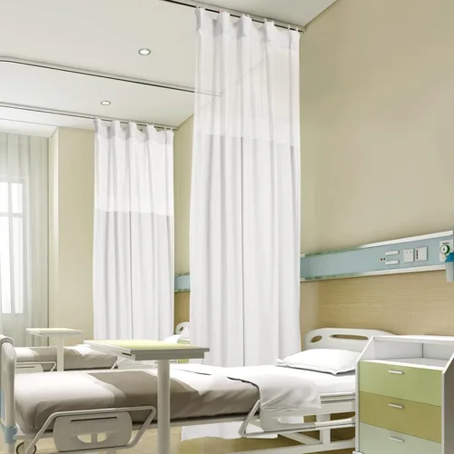 Vista 11 de Fcosie Cortinas divisoras de habitación de hospital con ganchos planos para cubículo, pantalla de privacidad para hospital, clínica médica