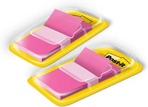 Vista 9 de Post-it 680BP2 Banderas de página estándar en dispensador, color rosa brillante, 100 banderas/dispensador