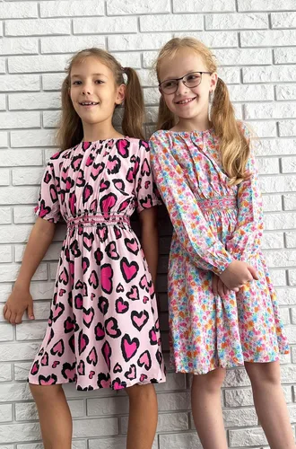 Vista 5 de Vestido floral con cintura fruncida para niñas, ropa de juego para la iglesia, vacaciones, vestido midi suave con bolsillos