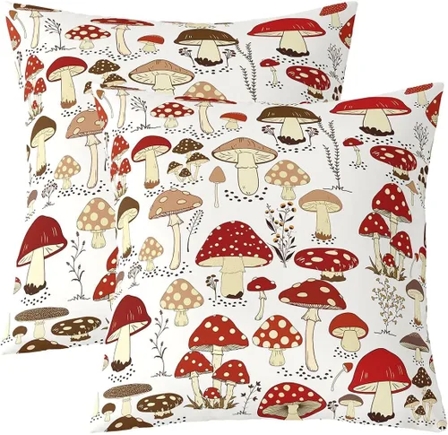 Vista 24 de Juego de 2 fundas de almohada rosas de 16 x 16 pulgadas, fundas de almohada suaves con flores florales de rosas para sala de estar, dormitorio