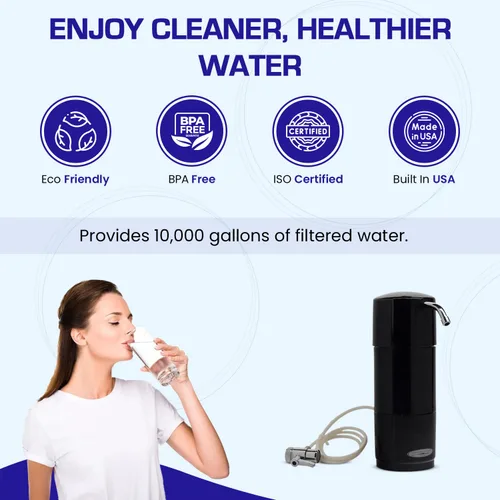 Vista 3 de Sistema de filtro de agua clásico para encimera, Smart Plus (10,000 galones, negro)