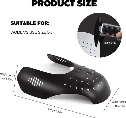 Vista 4 de TUPEED 6 pares de protectores de dedos de zapatos, protectores antiarrugas para Air Jordan Air Force, 2022 nuevos tapones para arrugas de zapatos
