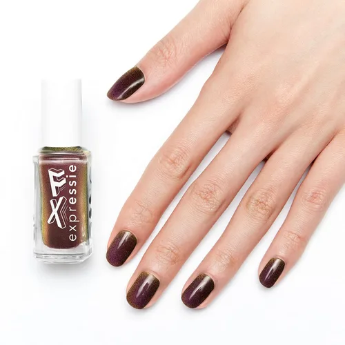 Vista 9 de essie Expressie FX Filter - Esmalte de uñas vegano de secado rápido, capa superior cromada, Oil Slick, 0.33 onzas líquidas