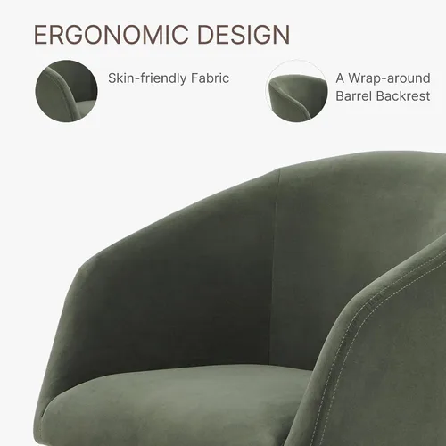Vista 5 de KISLOT Sillas de Comedor Giratorias Sillón de Acento Moderno Silla Lateral de Escritorio para Comedor Tocador Dormitorio Sala de Estar Sala de Verde
