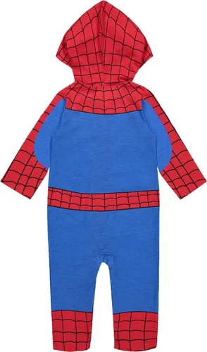 Vista 4 de Marvel Avengers Spider-Man Zip Up Cosplay Coverall Newborn to Little Kid