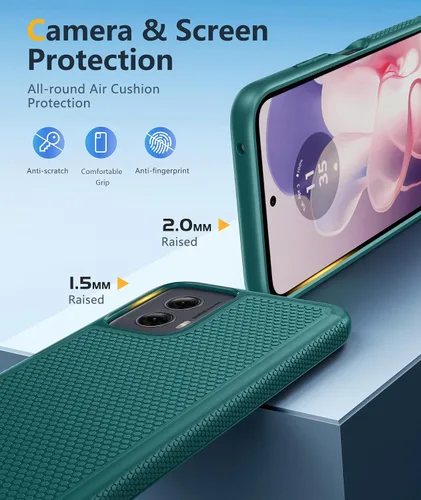 Vista 976 de FNTCASE Funda para iPhone 17 Pro: Fundas delgadas translúcidas de color azul claro compatibles con MagSafe, protección completa de la cámara