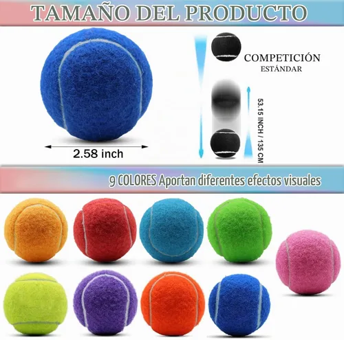 Vista 4 de SHYUJAJIE Tennis Ball,20 Pack Practice Balls Bulk,Dog Balls with Mesh Bag Azul oscuro