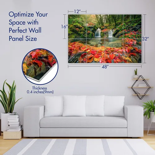 Vista 2 de PINWELIFE® Paneles acústicos de arte de pared, paneles absorbentes a prueba de sonido, para el hogar y la oficina, amortiguación decorativa