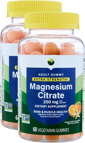 Vista 7 de KP+ Gomitas de magnesio Citrato de magnesio 250 mg 60 gomitas vegetarianas Extra fuerte Apoya la salud ósea, nerviosa y muscular Sabor a