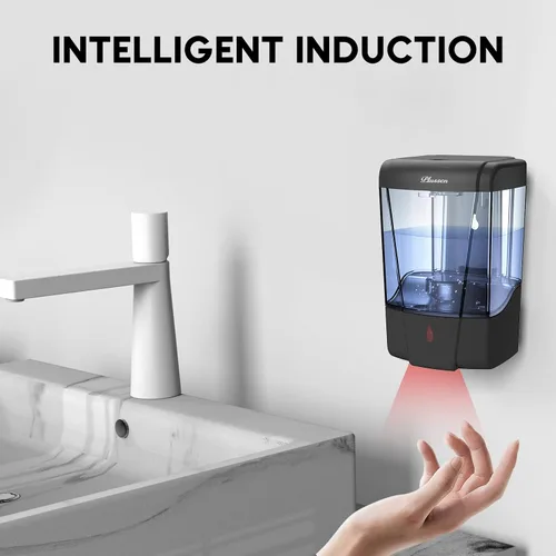 Vista 7 de Dispensador de Jabón de Montaje en Pared, Dispensador Automático de Desinfectante de Manos 600ml Gel y Líquido Sin Contacto Dispensador de Jabón
