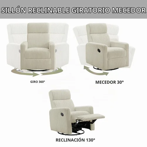 Vista 5 de Oxford Baby Layton Glider/Recliner Nursery Chair