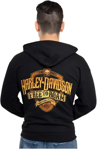 Vista 2 de Harley-Davidson Roam Shield - Sudadera con capucha para hombre, color negro