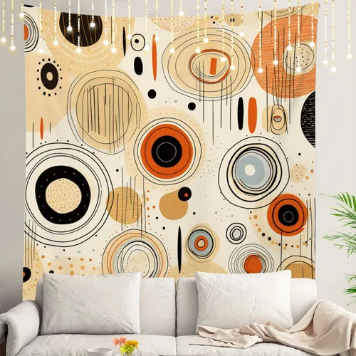 Vista 75 de Shrahala Tapiz de pared de hojas de arce otoñal, hojas rojas sin costuras sobre negro para colgar en la pared, tapiz grande decorativo de fibra
