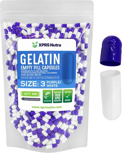 Vista 33 de XPRS Nutra Cápsulas vacías tamaño 3 – 1000 cápsulas vacías de gelatina – Pastillas de relleno de cápsulas de bricolaje – Tapa de gel de píldora