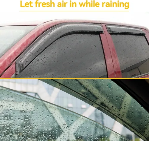 Vista 5 de Visores para ventanas y protectores contra la lluvia para Ford F150 de cabina estándar 1980-1996, Deflectores de viento y protectores para ventanas