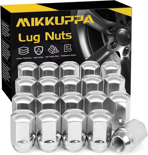 Vista 19 de MIKKUPPA 20 tuercas de llanta OEM 9/16-18, repuesto para Dodge Dakota 2006-2010, Durango 2004-2009, ruedas Ram 1500 Factory 2002-2010, asiento negro