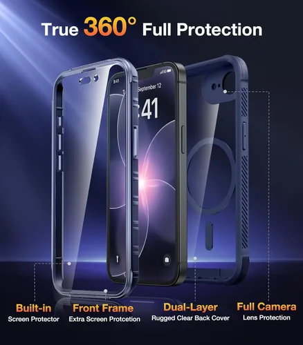 Vista 356 de DIACLARA - Funda transparente compatible con iPhone XR 6.1 pulgadas 2018