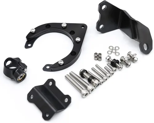 Vista 4 de PROCNC - Kit de soporte de montaje estabilizador de aluminio para motocicleta CNC para Yamaha MT07 FZ07 2020 2021 2022 2023 (negro + negro)