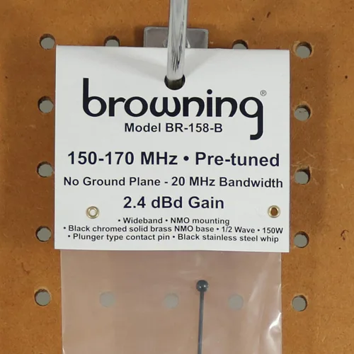 Vista 5 de BROWNING Antena móvil 1 del NMO de la tierra de la ganancia de 150MHz-170MHz VHF pre sintonizada 2.4dBd