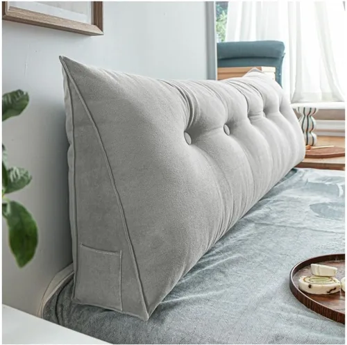 Vista 9 de Almohada de lectura triangular para cama o sofá, almohada grande para cabecero, cojín de cojín de almohada grande para sofá cama, respaldo