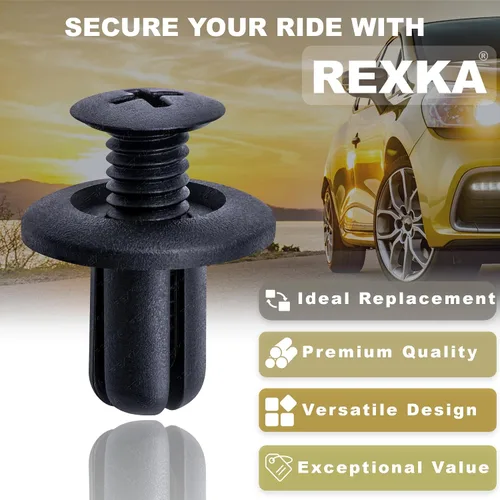 Vista 3 de Rexka 10pcs 0.315 in Hole Fender Liner Bumper Cover Engine Splash Shield Retenedor Clip Sujetador Compatible con Hyundai Kia 86590-28000