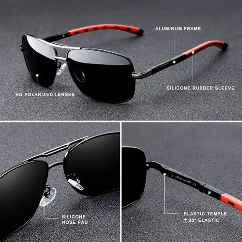 Vista 6 de KINGSEVEN Gafas de los hombres marca diseñador aluminio magnesio sol gafas para hombres polarizado espejo lente gafas mujeres 724