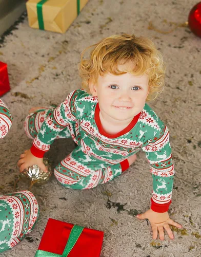 Vista 129 de VAENAIT BABY Infant Toddler Kids Adult Couple Family Matching Women Men Christmas Pjs Xmas Holiday Buffalo Plaid Pajama Set