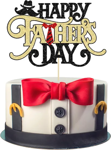 Vista 9 de Gyufise 24 adornos para cupcakes con purpurina para el Día del Padre, diseño de bigote con purpurina, para papá, mejor papá, herramienta