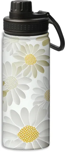 Vista 15 de Botellas de agua aisladas de 18 onzas, con estampado de mal de ojo, botella de agua deportiva aislada de doble pared a prueba de fugas, taza térmica