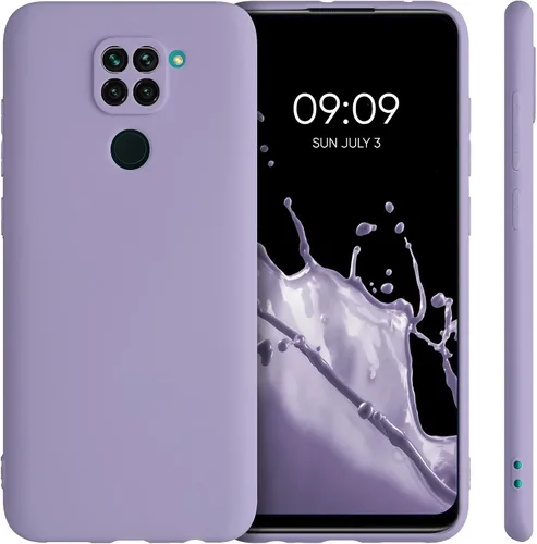Vista 4 de kwmobile Funda compatible con Xiaomi Redmi Note 9 - Funda protectora delgada de TPU para teléfono - Acabado mate suave - Morado violeta