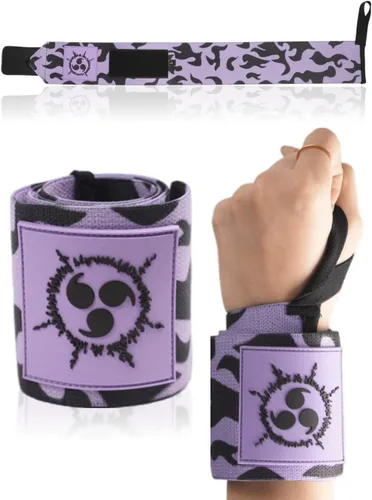 Vista 8 de Muñequeras de anime de 24 pulgadas para hombres y mujeres, 1 par cada uno, accesorios de gimnasio para levantamiento de pesas y mejorar