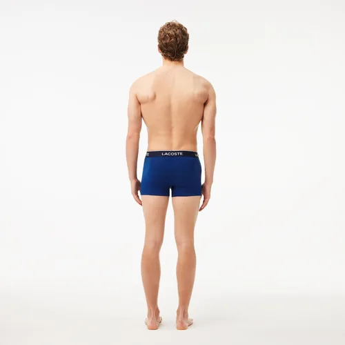 Vista 5 de Lacoste Traje de baño de algodón elástico tricolor para hombre, paquete de 3