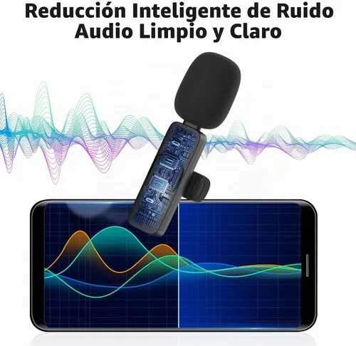 Vista 3 de MAYBESTA - Mini micrófono inalámbrico para iPhone, micrófono de solapa Lavalier para grabación de audio y video, micrófonos creadores de contenido