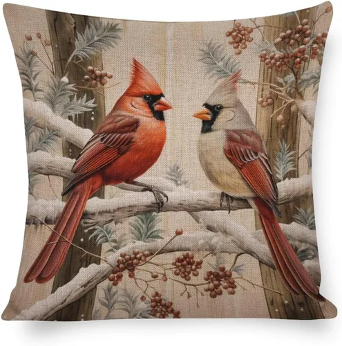 Vista 13 de Fundas de almohada de 16 x 16 pulgadas, diseño de pueblo de invierno, decoración de Navidad, para sofá, sala de estar, dormitorio