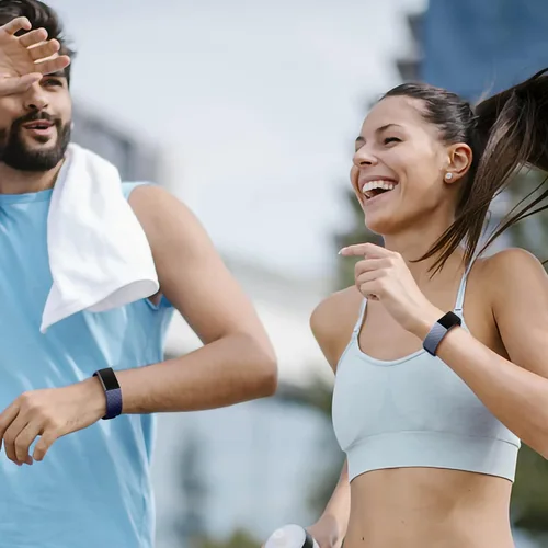 Vista 6 de Wepro Paquete de 3 bandas compatibles con Fitbit Charge 4 bandas para Negro/Azul Marino/Azul Gris