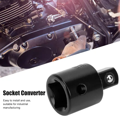 Vista 4 de Adaptador de llave de trinquete convertidor de acero de alto carbono 1/2 a 3/8 herramienta de conversión para aire de impacto y llave eléctrica, 2
