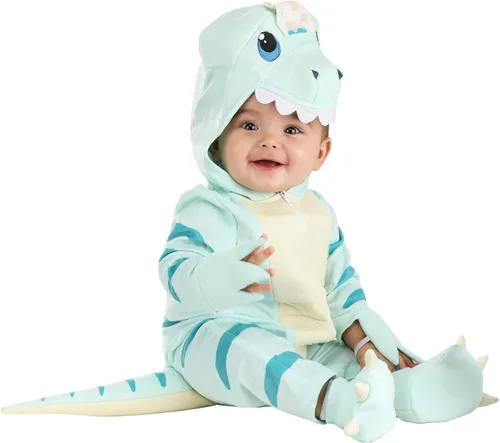 Vista 3 de Infant Hatching Dinosaur Costume for Babies - Dino Egg Outfit - Perfect Jurassic Halloween Costume