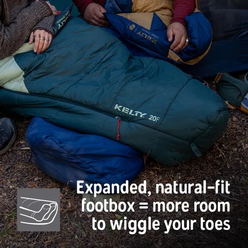Vista 5 de Kelty Cosmic Synthetic Fill - Saco de dormir de 0 grados para mochilero, regular – correas de compresión, saco de cosas incluido Backpacking