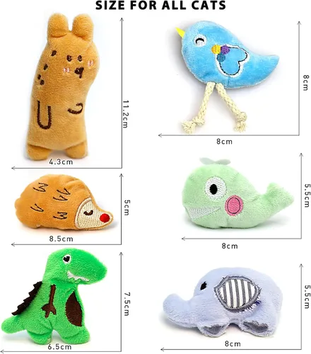Vista 5 de Juguetes interactivos para gatos, juguete interactivo para gatos de interior, suave y duradero, con sonido arrugado, juguete masticable
