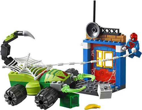 Vista 4 de LEGO Júniors/4+ Marvel Super Heroes Spider-Man vs Scorpion Street Showdown 10754 Kit de construcción (125 piezas)