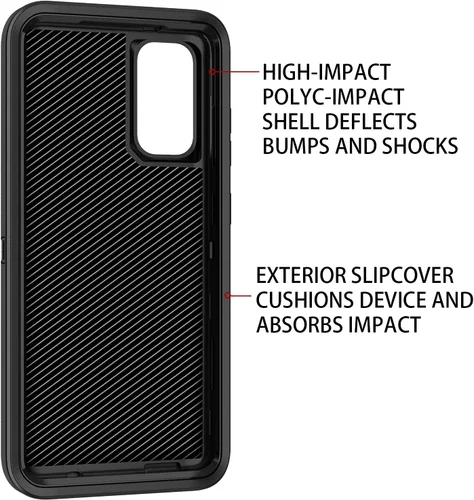 Vista 3 de Funda para Galaxy S20 Plus 5G, a prueba de golpes, a prueba de caídas, a prueba de polvo, 3 capas, protección de cuerpo completo, resistente