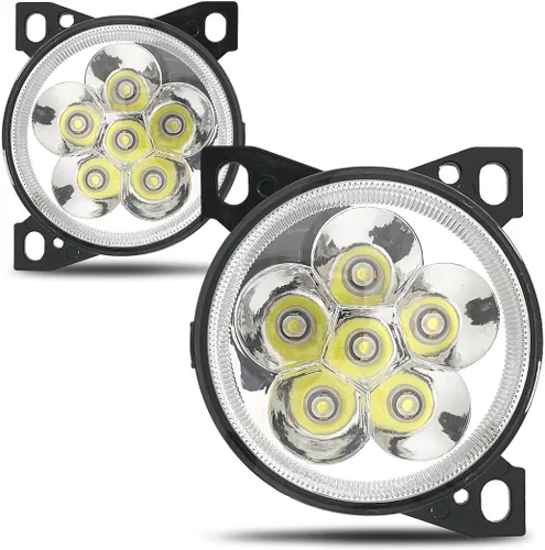 Vista 11 de FV - 2 pares de luces antiniebla LED completas compatibles con Kenworth T660 (2014-2021), Peterbilt 579 (2013-2021) 587 (2011-2016), lámparas