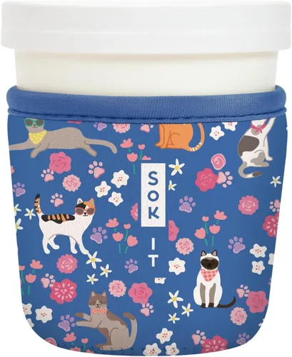 Vista 169 de Sok It IceCreamSok Cubierta de Neopreno Aislante (Floral Abstracto, Pintas de Helado Rectas)