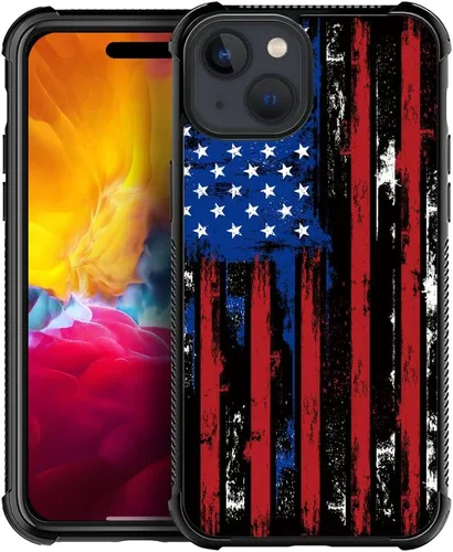 Vista 100 de Funda compatible con iPhone X/XS, diseño de bandera estadounidense de béisbol, TPU suave, a prueba de golpes, de vidrio templado, para iPhone X/XS