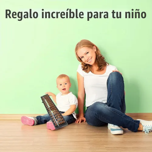 Vista 6 de Ábaco Soroban Profesional de 17 Columnas, Ábaco Matemático Estándar de Dígitos, Herramienta de Cálculo Matemático con Botón de Reinicio para Adultos