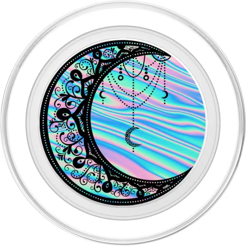 Vista 2 de Astrología Pagana Wicca Bruja Regalo Atrapasueños Cristales Luna PopSockets MagSafe PopGrip para iPhone