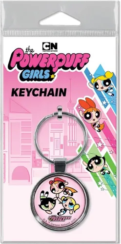 Vista 2 de Ata-Boy Llavero de llavero Powerpuff Girls de 1.5 pulgadas para llaves, tiradores de mochila y más